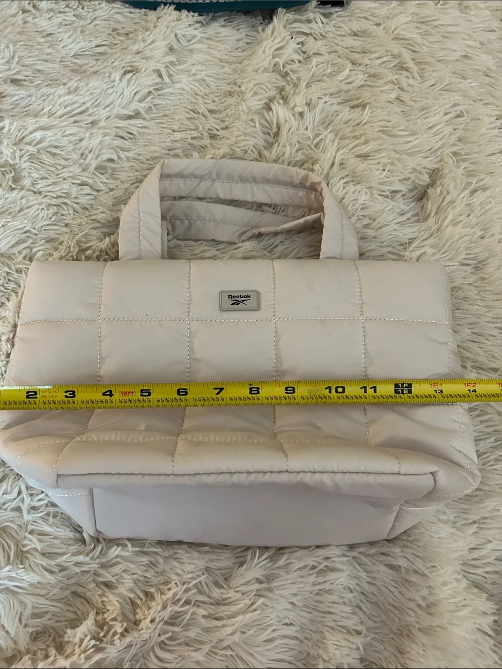 Reebok Quilted Cream Tote Bag